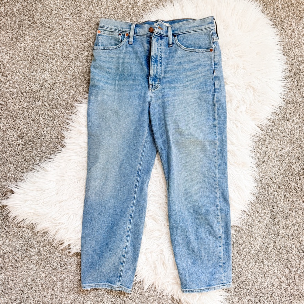 Madewell Petite Mom Jeans High Rise Light Wash - Picture 11 of 15
